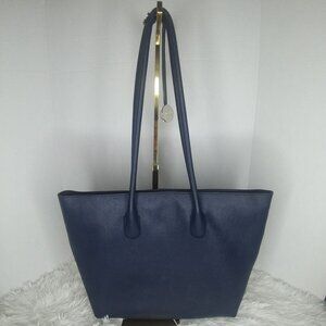 Furla Navy Blue Saffiano Leather Tote Bag